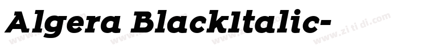 Algera BlackItalic字体转换
